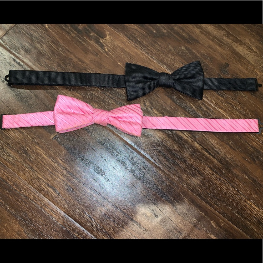 Pink and black formal Bow ties